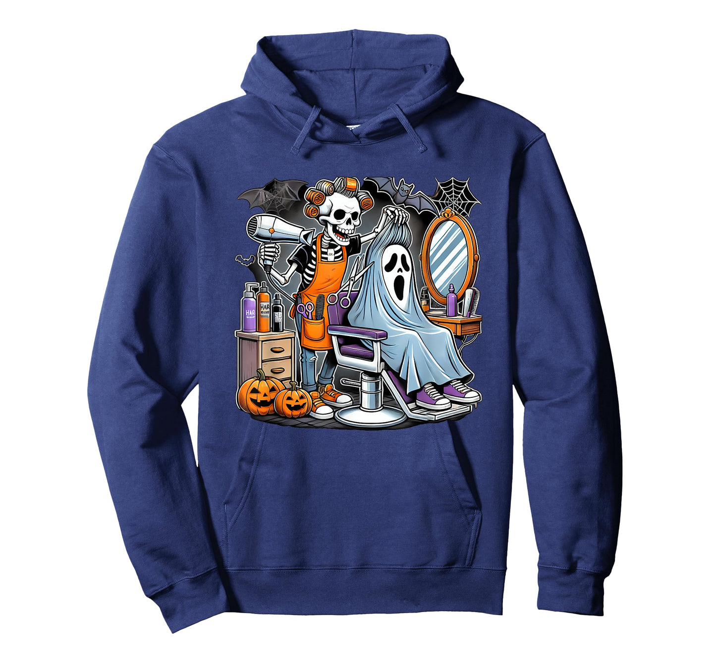 Halloween Skeleton Hairdresser Hairstylist T-Shirt