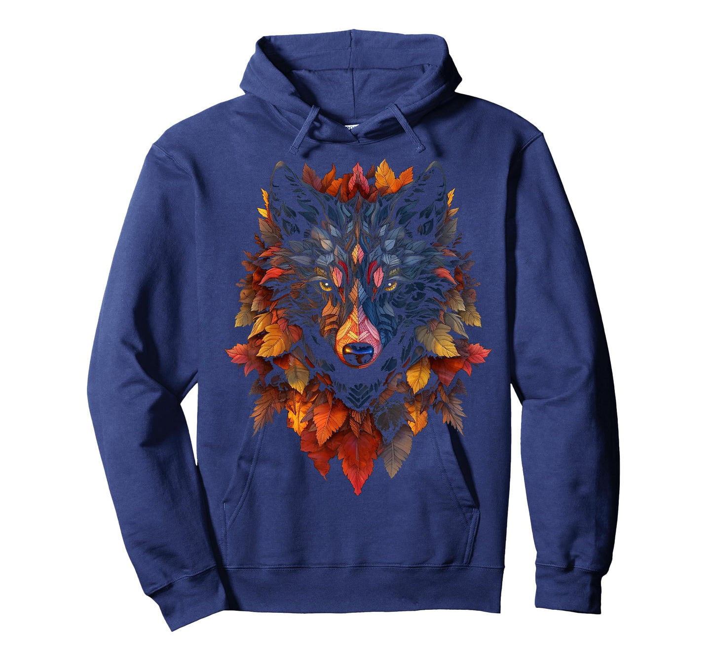 Wolf Autumn Leaves | Art Animal Motif Wolf T-Shirt