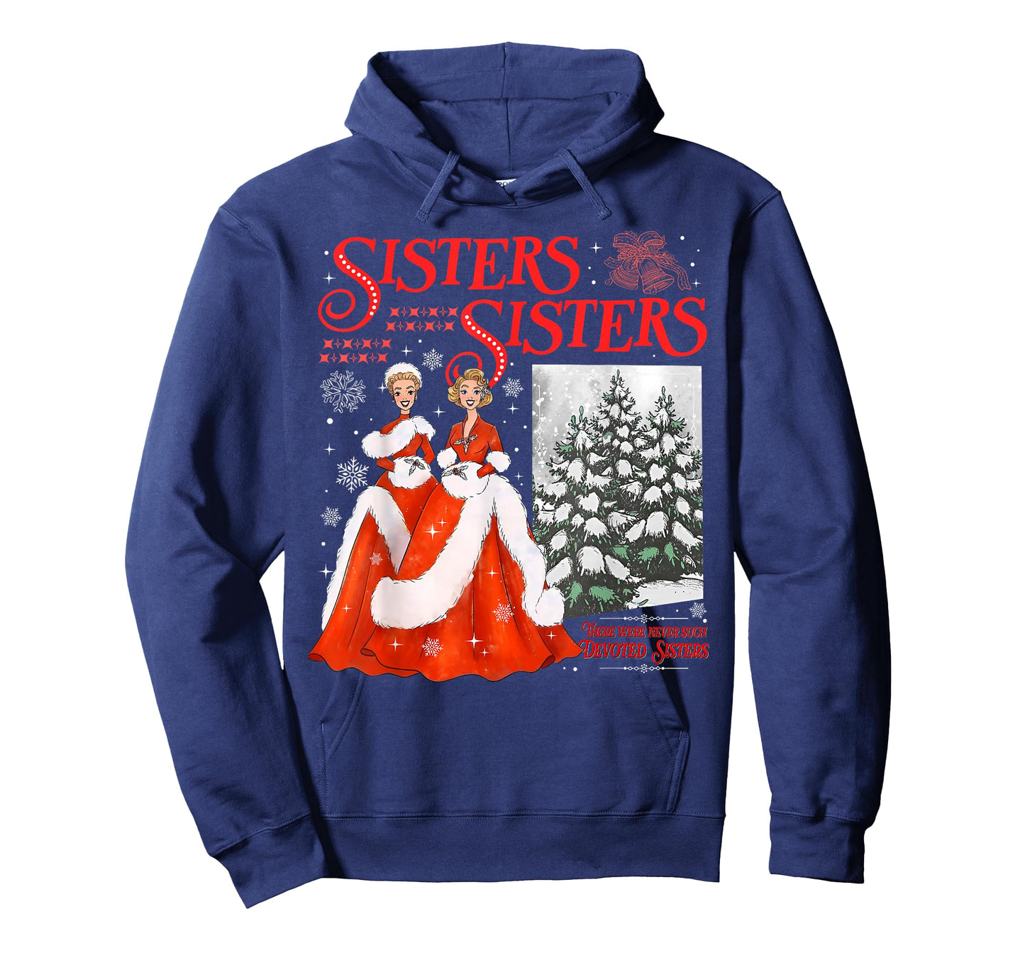 Devoted Sisters Merry Christmas White Xmas Snowflake Holiday T-Shirt