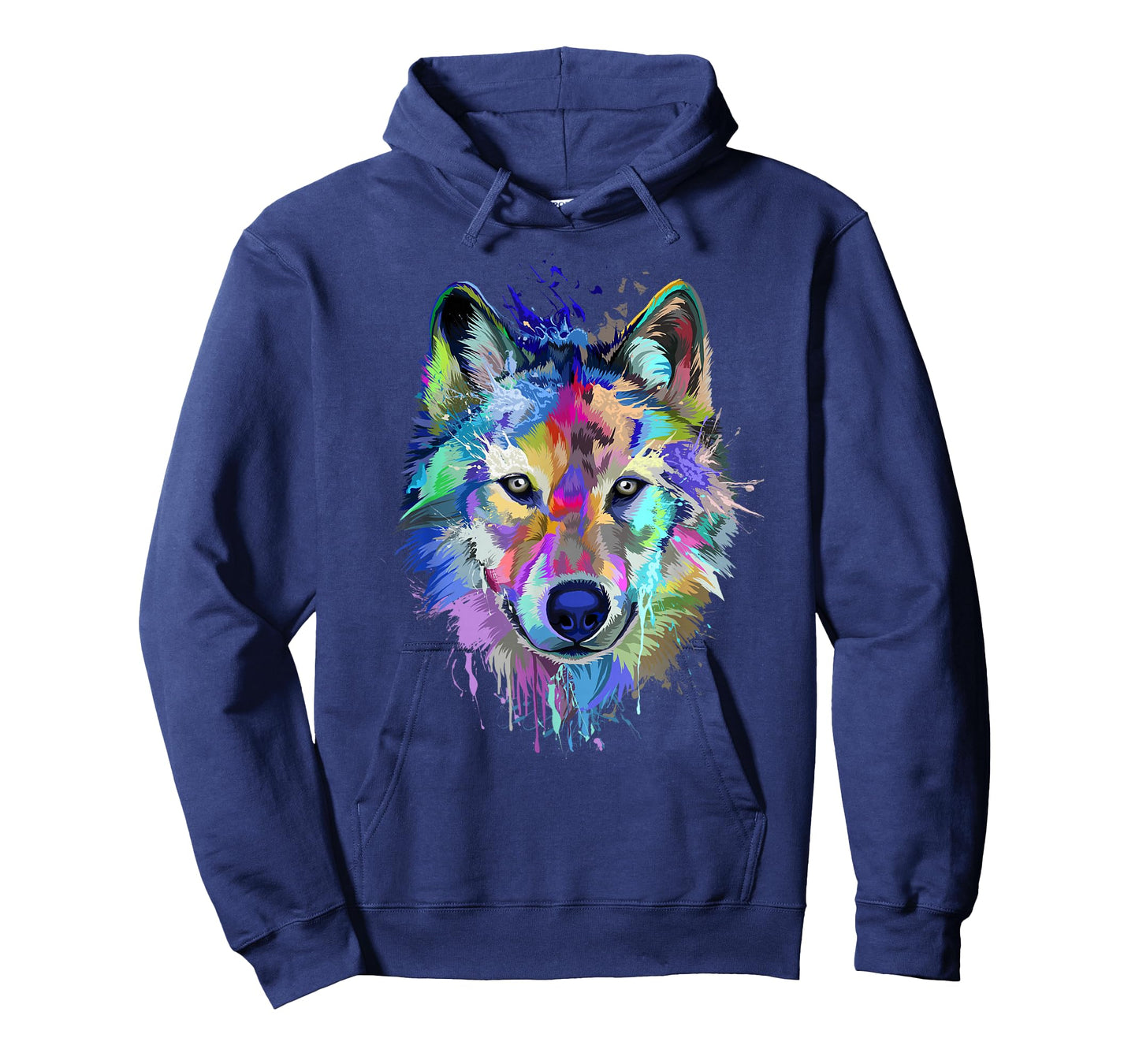 Wolf Splash Art Animal Face | Wolf Lover T-Shirt