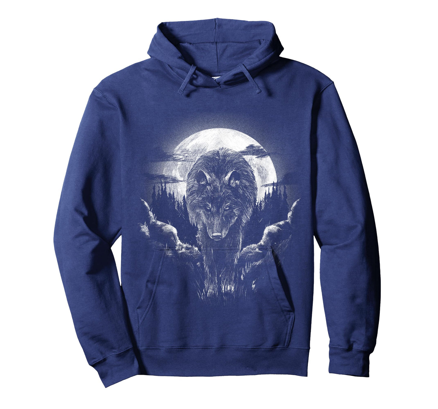 Wolf Animal Moon Drawing Animal Motif Wolf T-Shirt