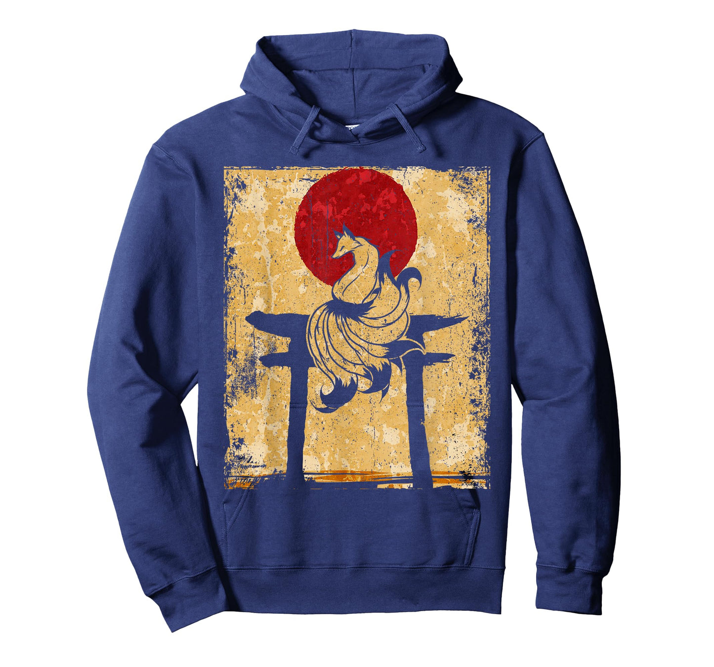 Nine Tailed Fox Japanese Art Retro T-Shirt