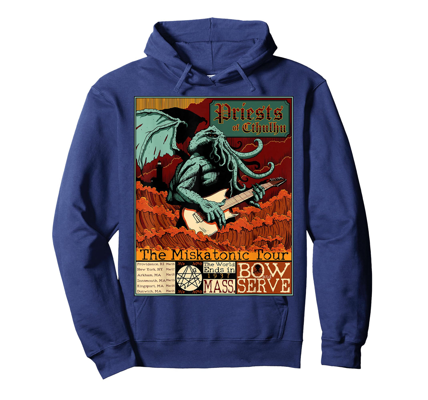 Miskatonic Cthulhu Great Rock Cosmic Horror Metal Concert T-Shirt