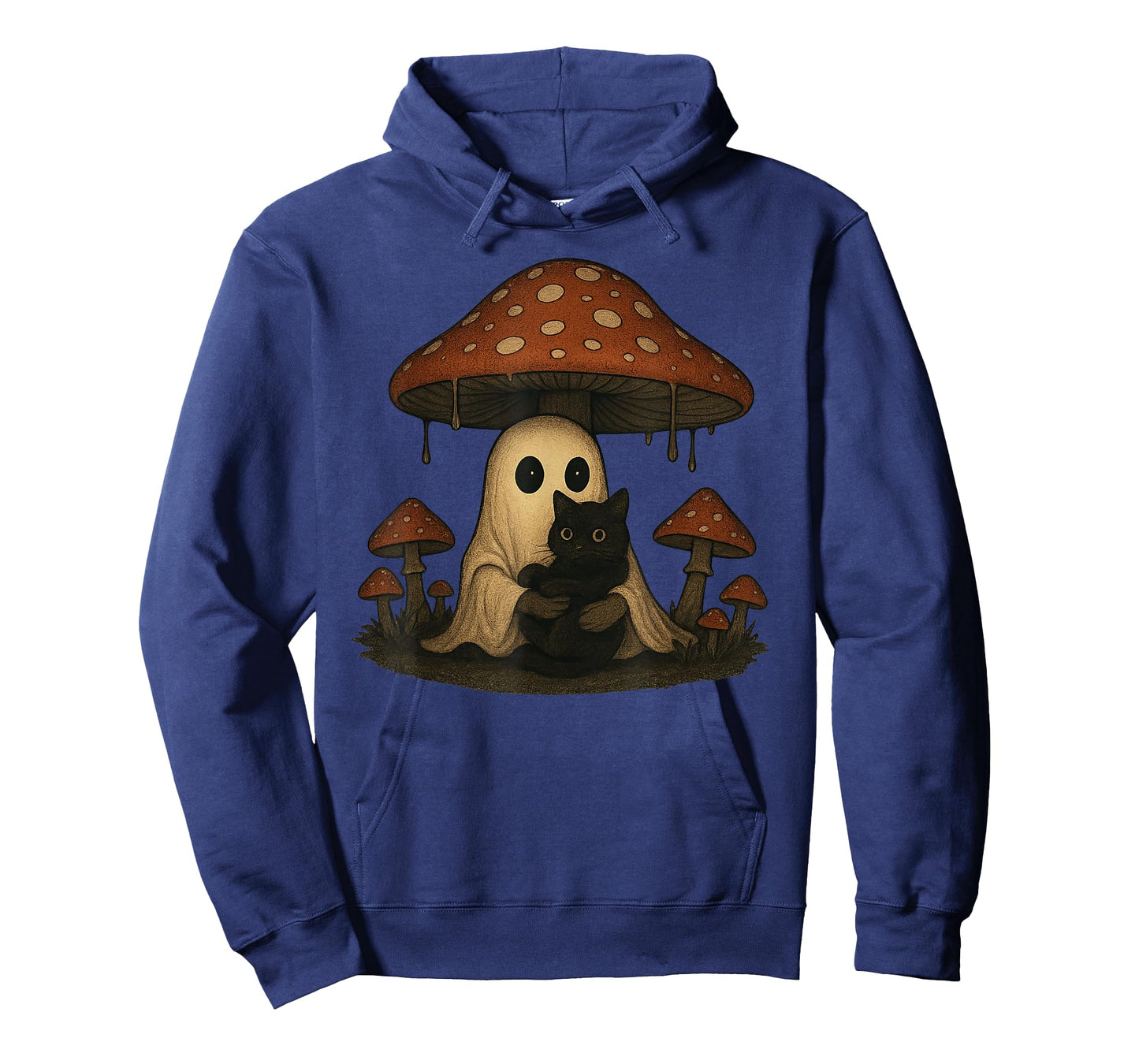 Vintage Spooky Halloween Ghost and Black Cat T-Shirt