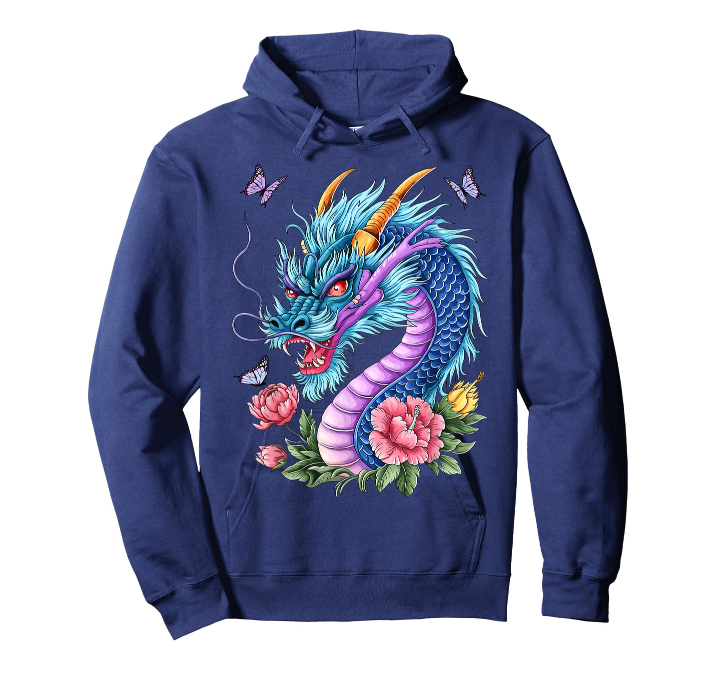Watercolor Dragon Flowers Beautiful Art Colorful Graphic T-Shirt