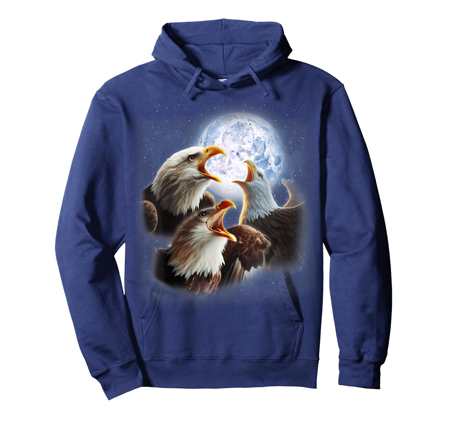 3 Eagles Howling At The Moon Funny Eagle Bird Lover Birder T-Shirt