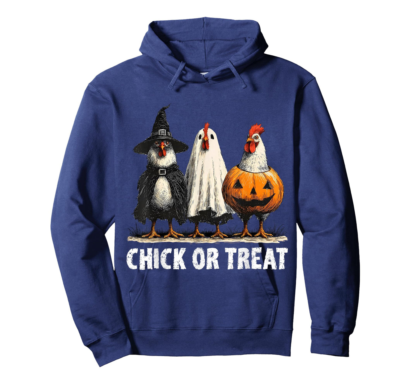 Horror Funny Chick Or Treat Chickens Ghost Witchy Halloween T-Shirt