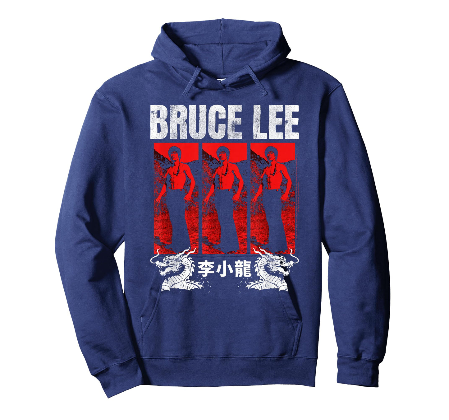 Bruce Lee Red Photo Blocks Vintage Martial Arts T-Shirt