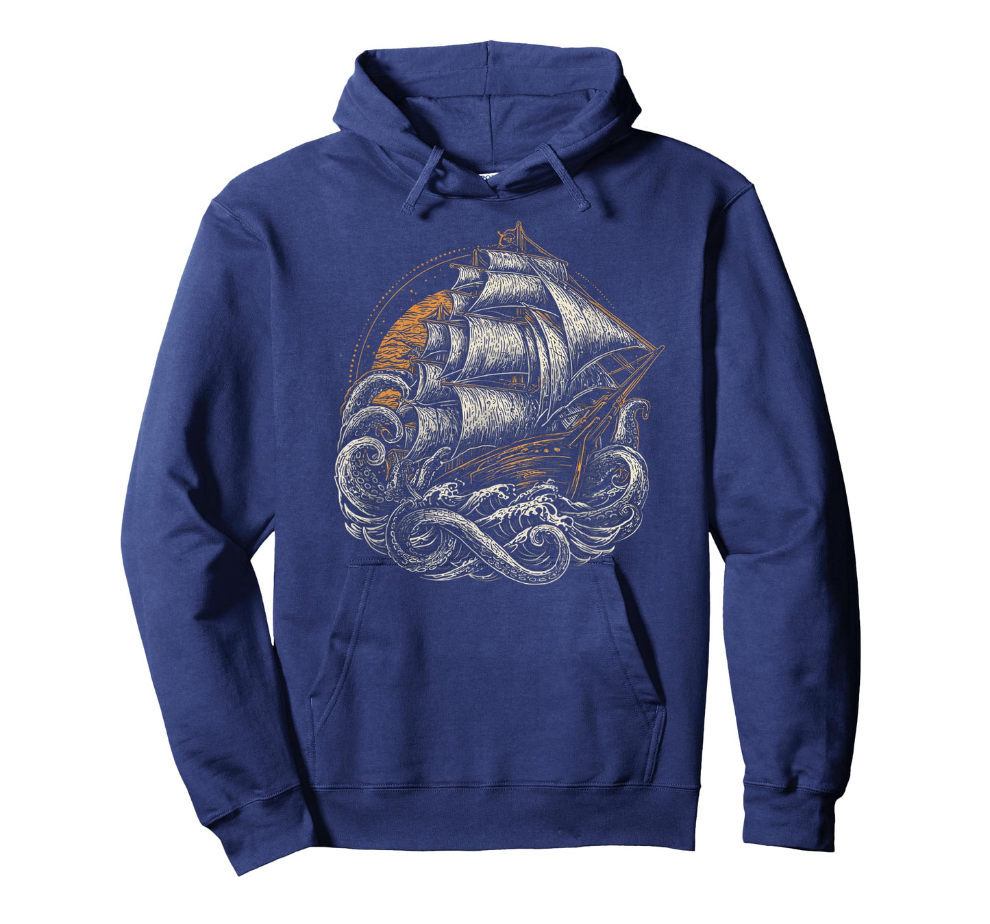 Vintage Pirate Ship and Kraken Battle T-Shirt