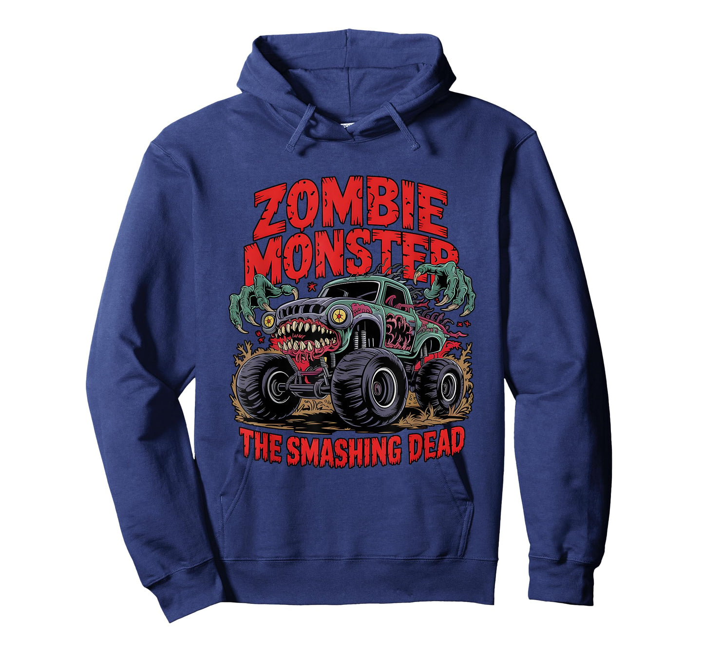 Smashing Dead Funny Halloween Zombie Monster Truck Kids T-Shirt