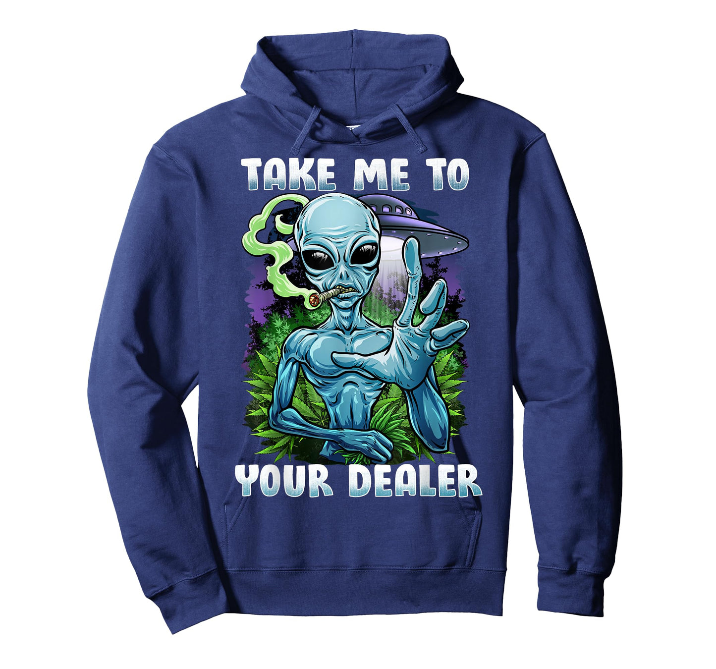 UFO Alien Weed Lover Tshirt For A Stoner Or Weed Lover T-Shirt T-Shirt
