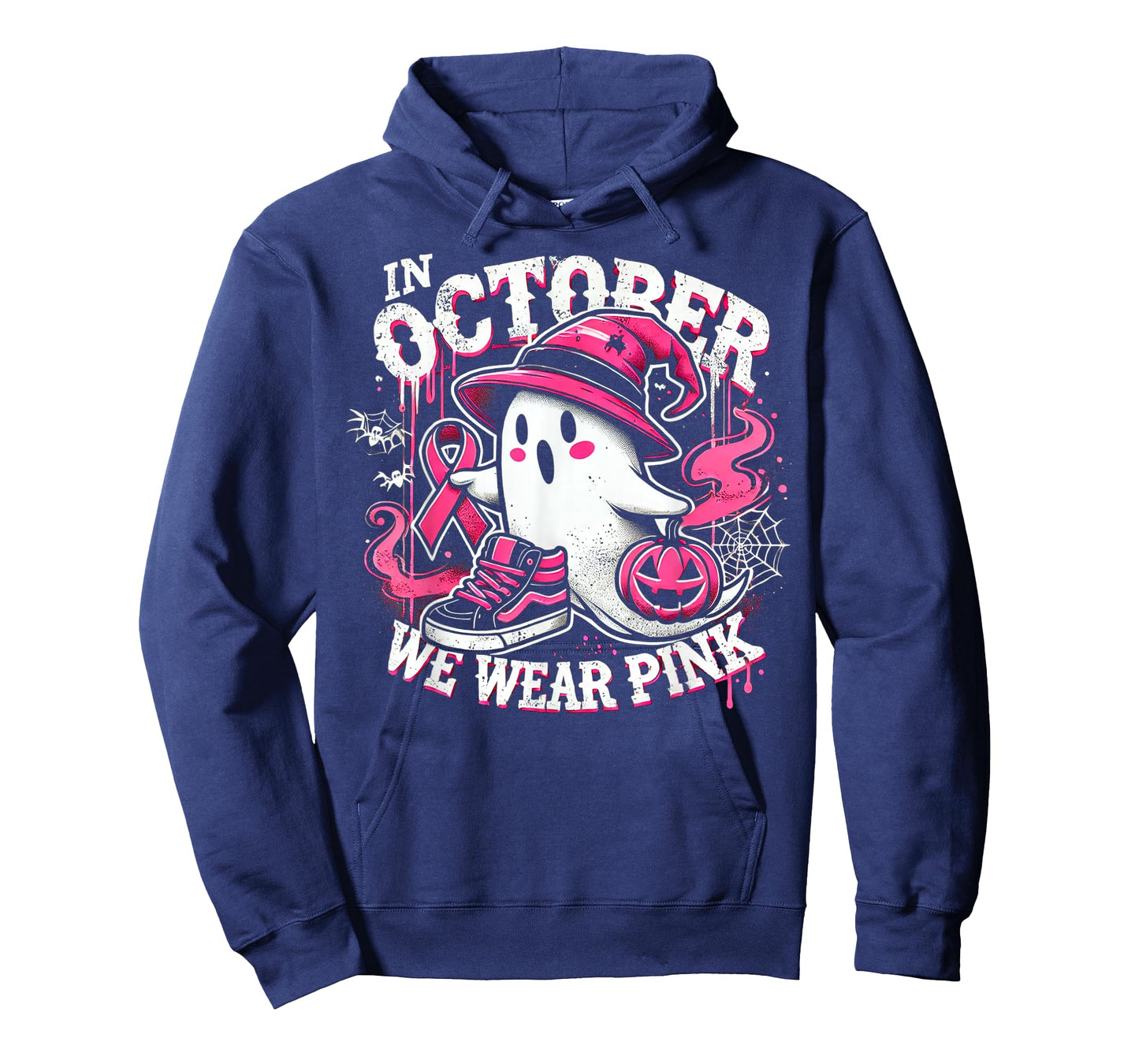 We Wear Pink in october Ghost Breast Cancer Awareness T-Shirt