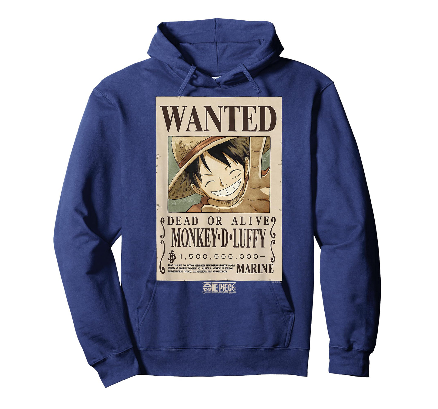 One Piece Anime Monkey D. Luffy Wanted Poster T-Shirt