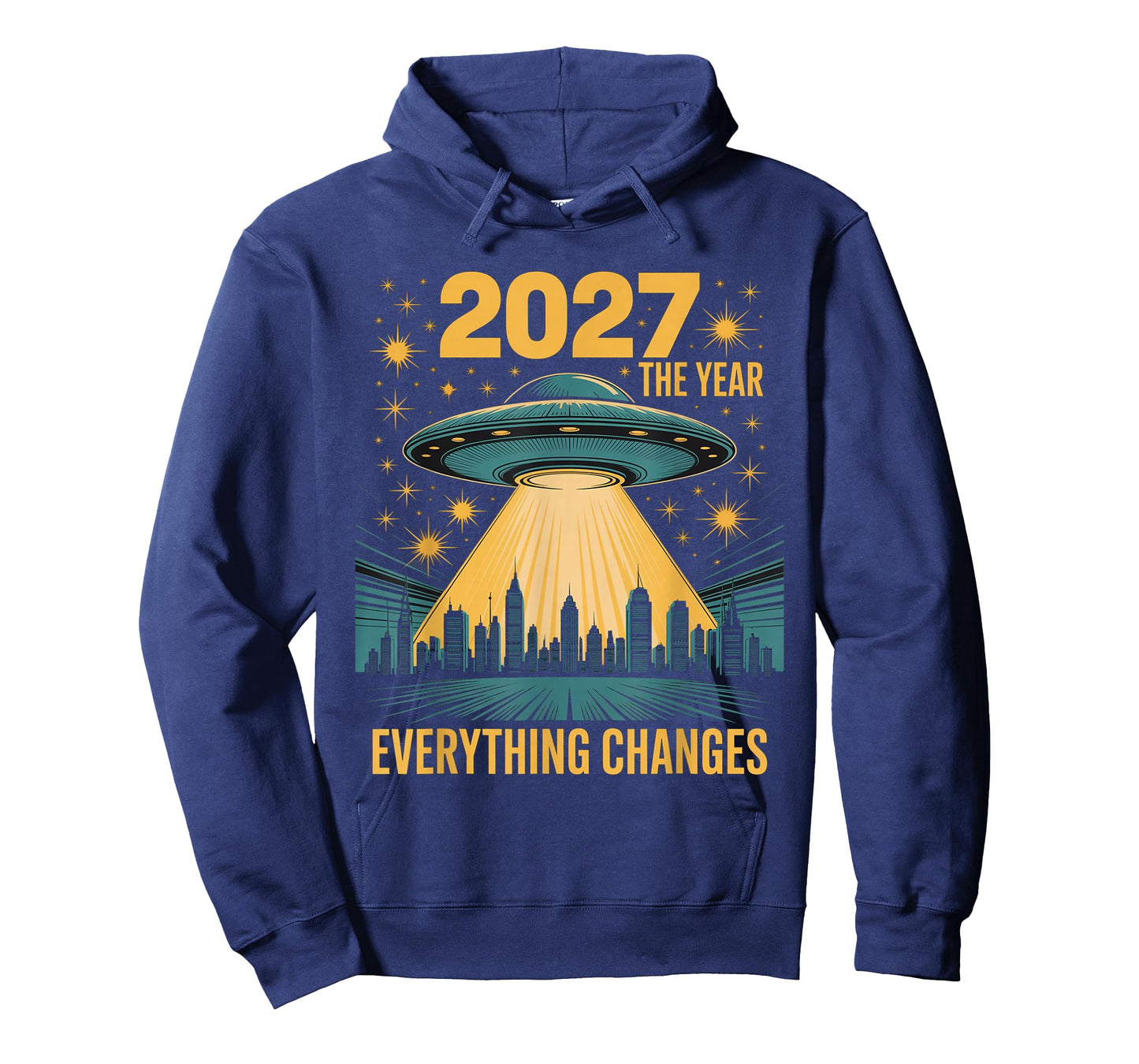 funny 2027 The Year Everything Changes First Contact Alien T-Shirt