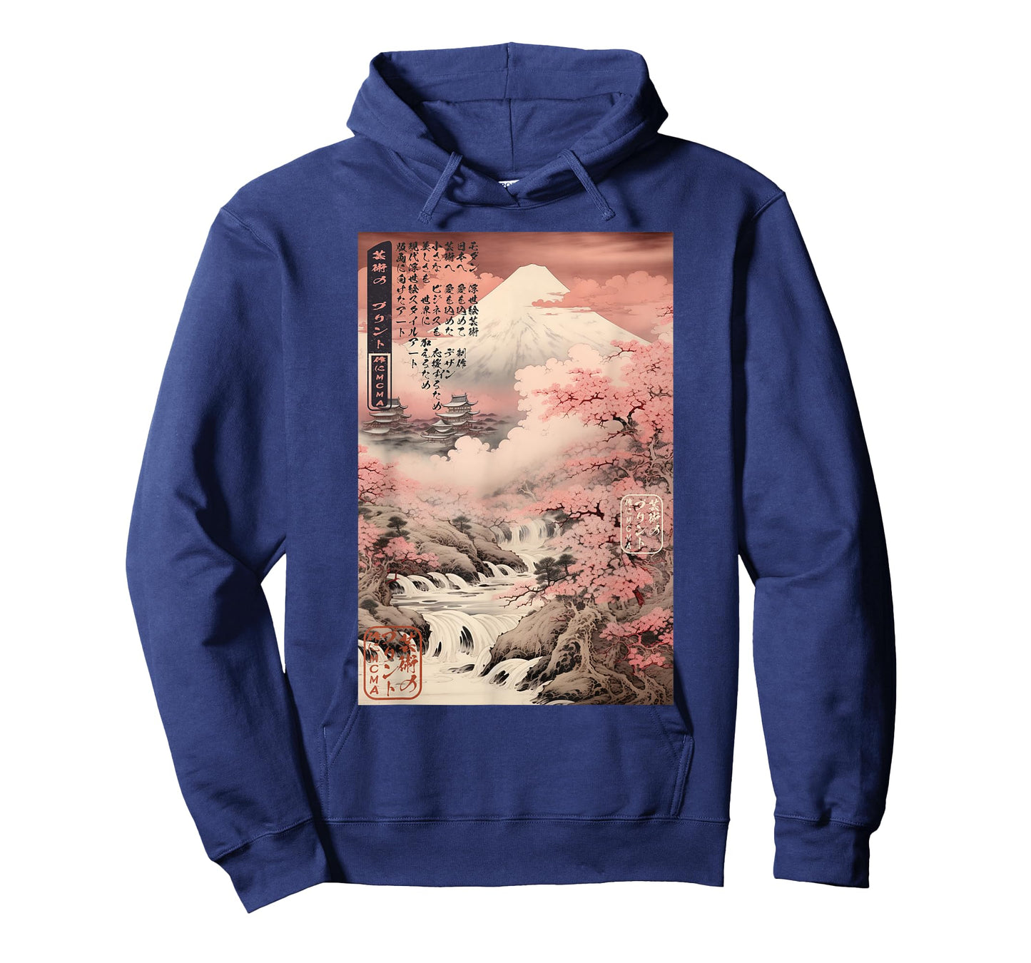 Ukiyo-e Cherry Blossom Mountain Landscape Japanese T-Shirt