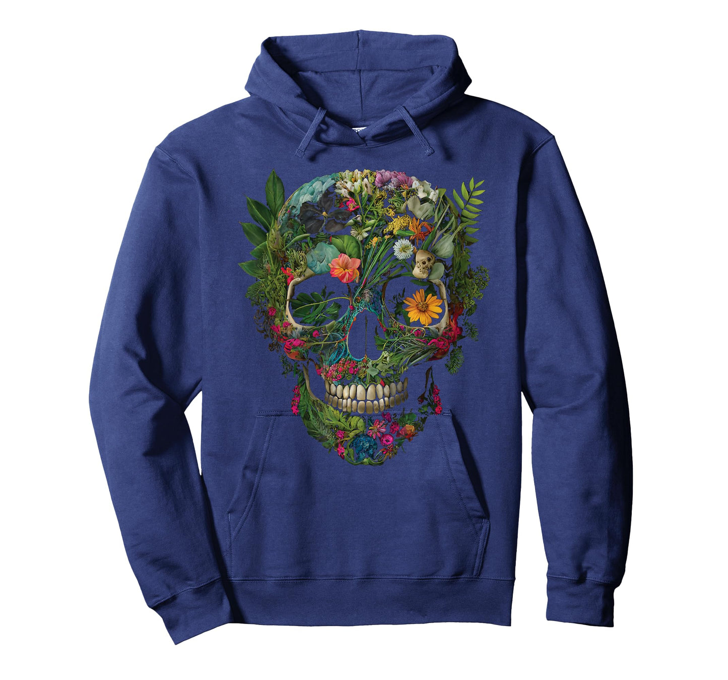Haunted Botanical Garden Human Skull With Flowers And Plants T-Shirt