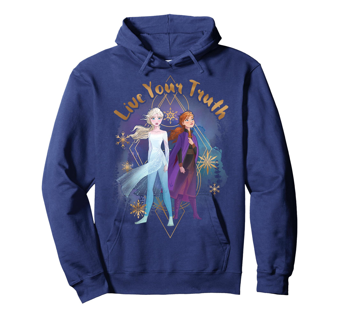 Disney Frozen 2 Elsa Anna Live Your Truth Geometric Portrait T-Shirt