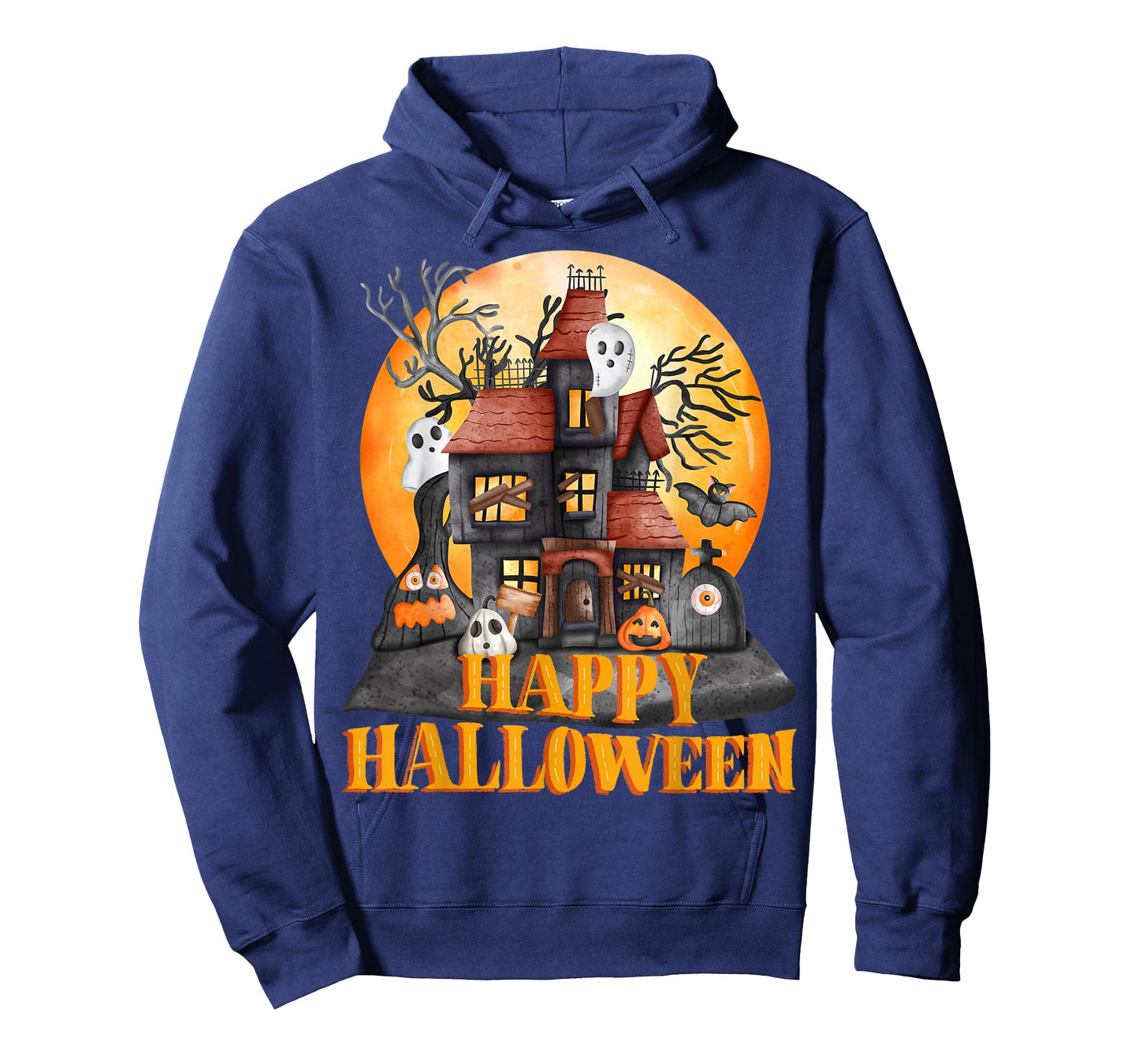 Fall season happy Halloween haunted houses spiders bats T-Shirt