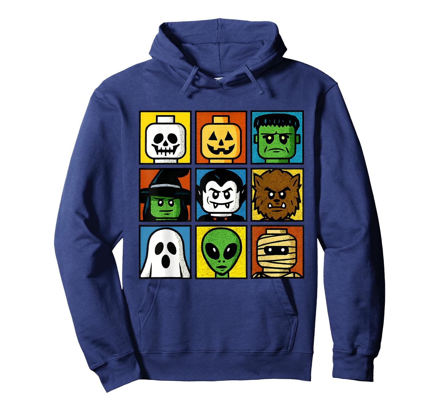 Halloween Building Brick Head Costume Funny Face Kids Boys T-Shirt