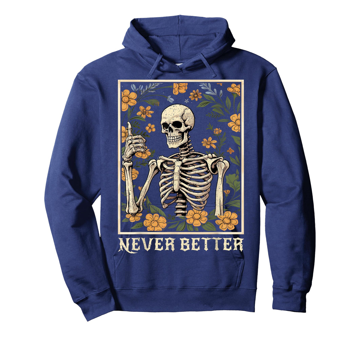 Halloween Shirts For Women Never Better Skeleton Funny Skull T-Shirt