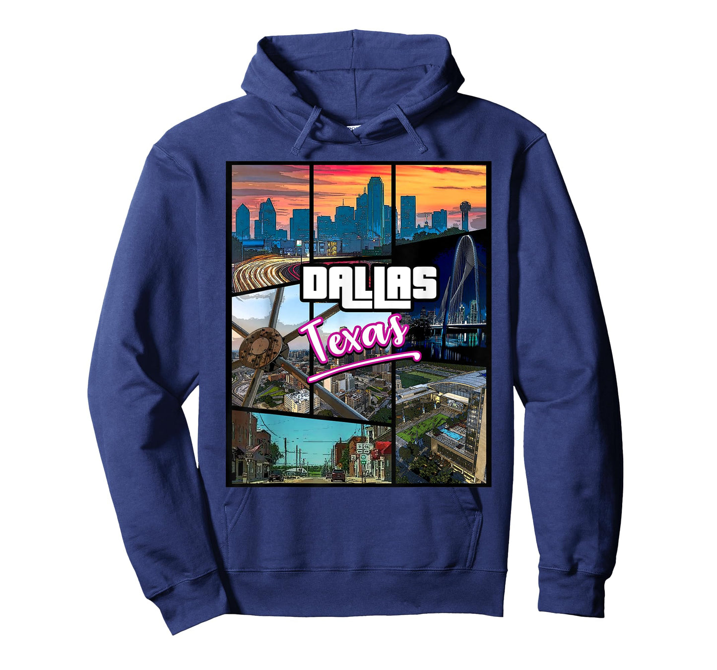 Dallas City Skyline Beautiful Tour Place Game style T-Shirt