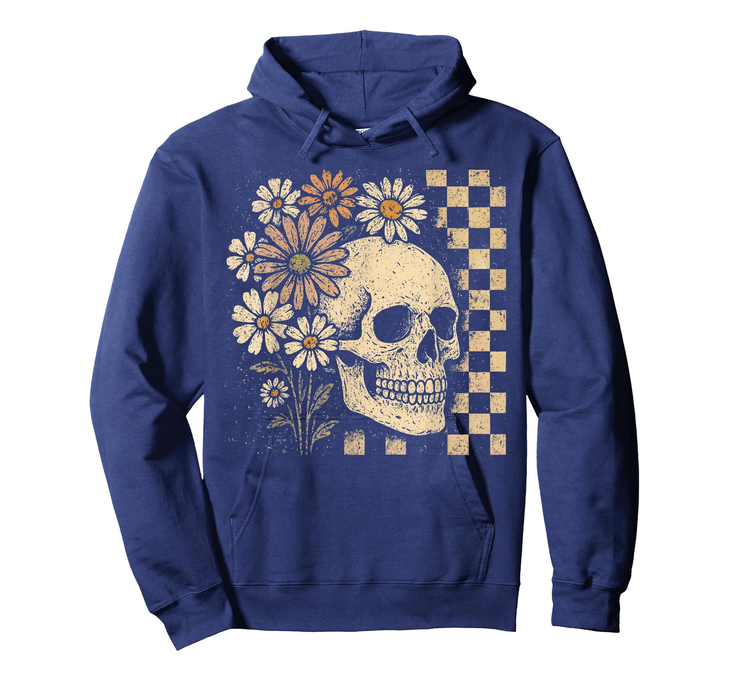 Skull Skeleton Wildflower Halloween Spooky Season Vintage T-Shirt