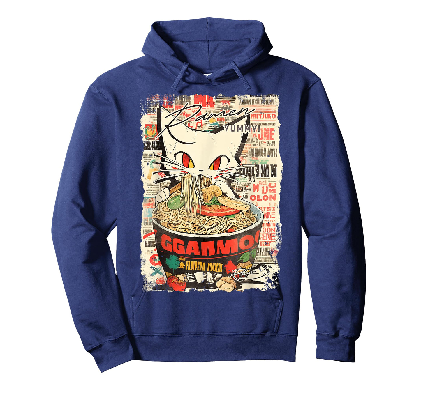 Ramen Noodles Cat Japan Y2K Kawaii Retro Cats Manga Anime T-Shirt