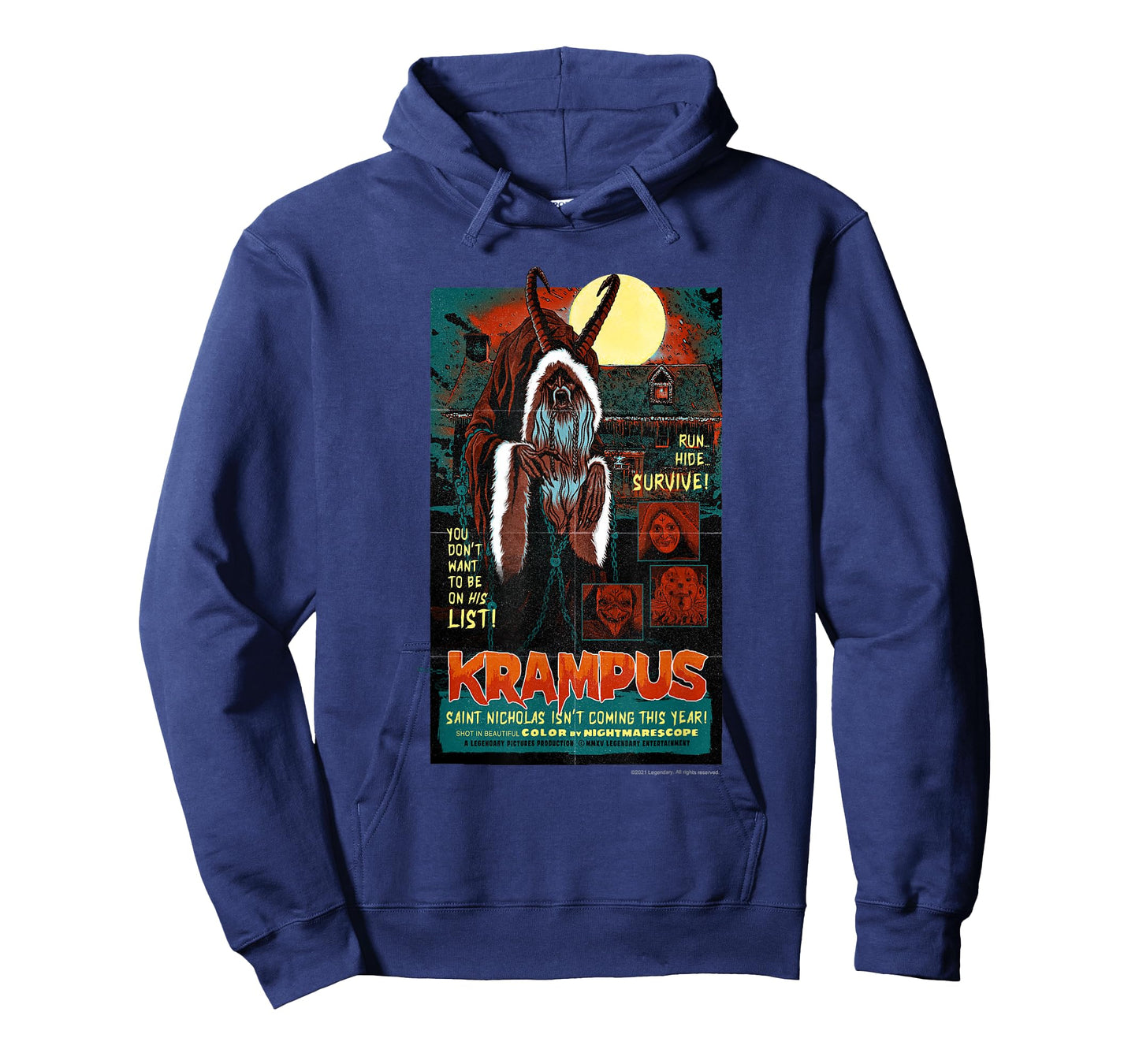 Krampus – Run! Hide! Survive! Retro Poster T-Shirt