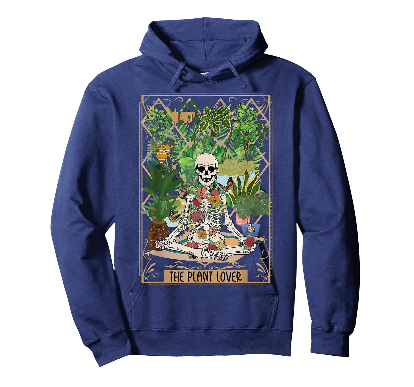 The Plant Lover Tarot Card Skeleton Spooky Season Halloween T-Shirt