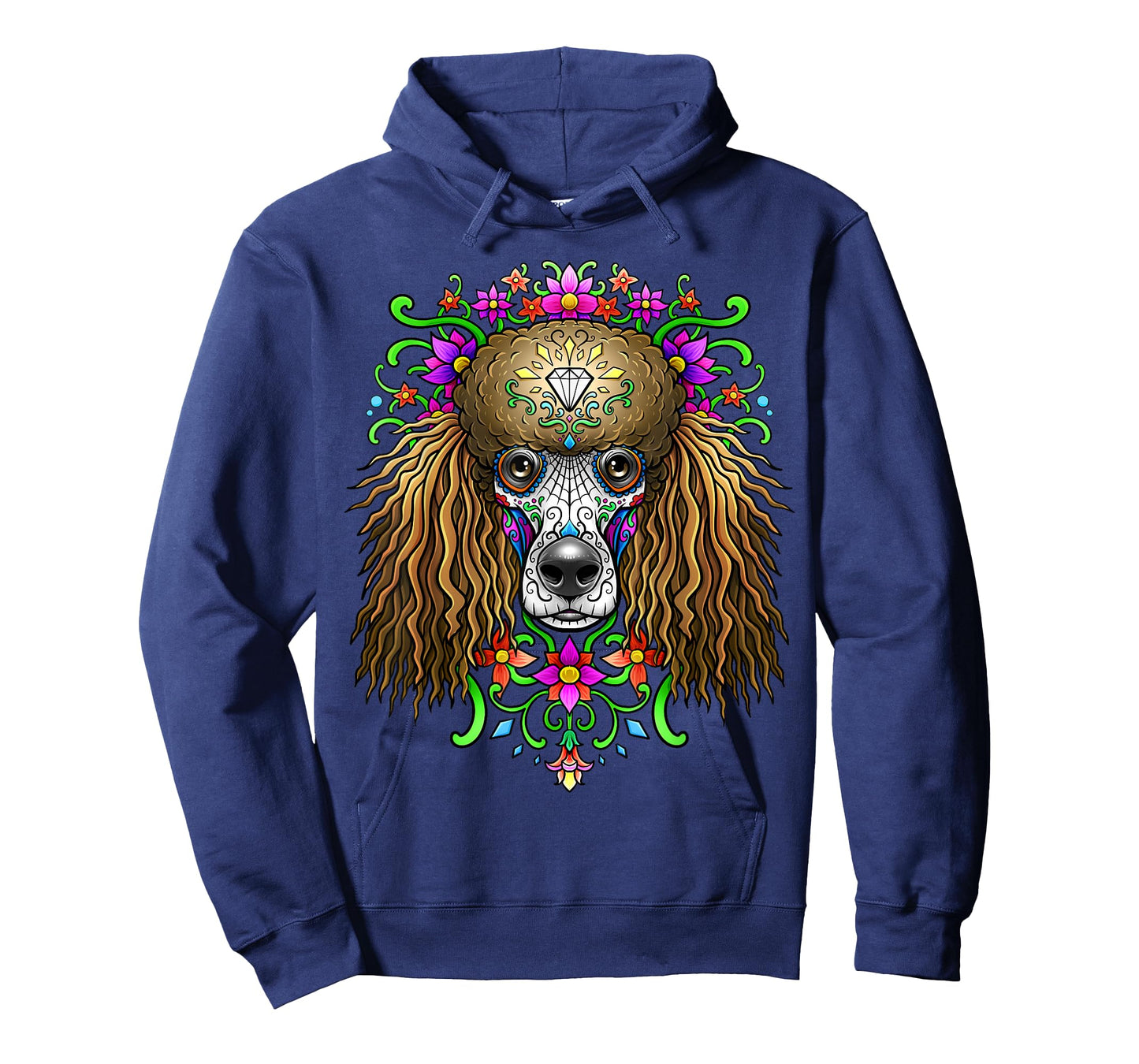Poodle Day of the Dead Dia De Los Muertos Dog Sugar Skull T-Shirt