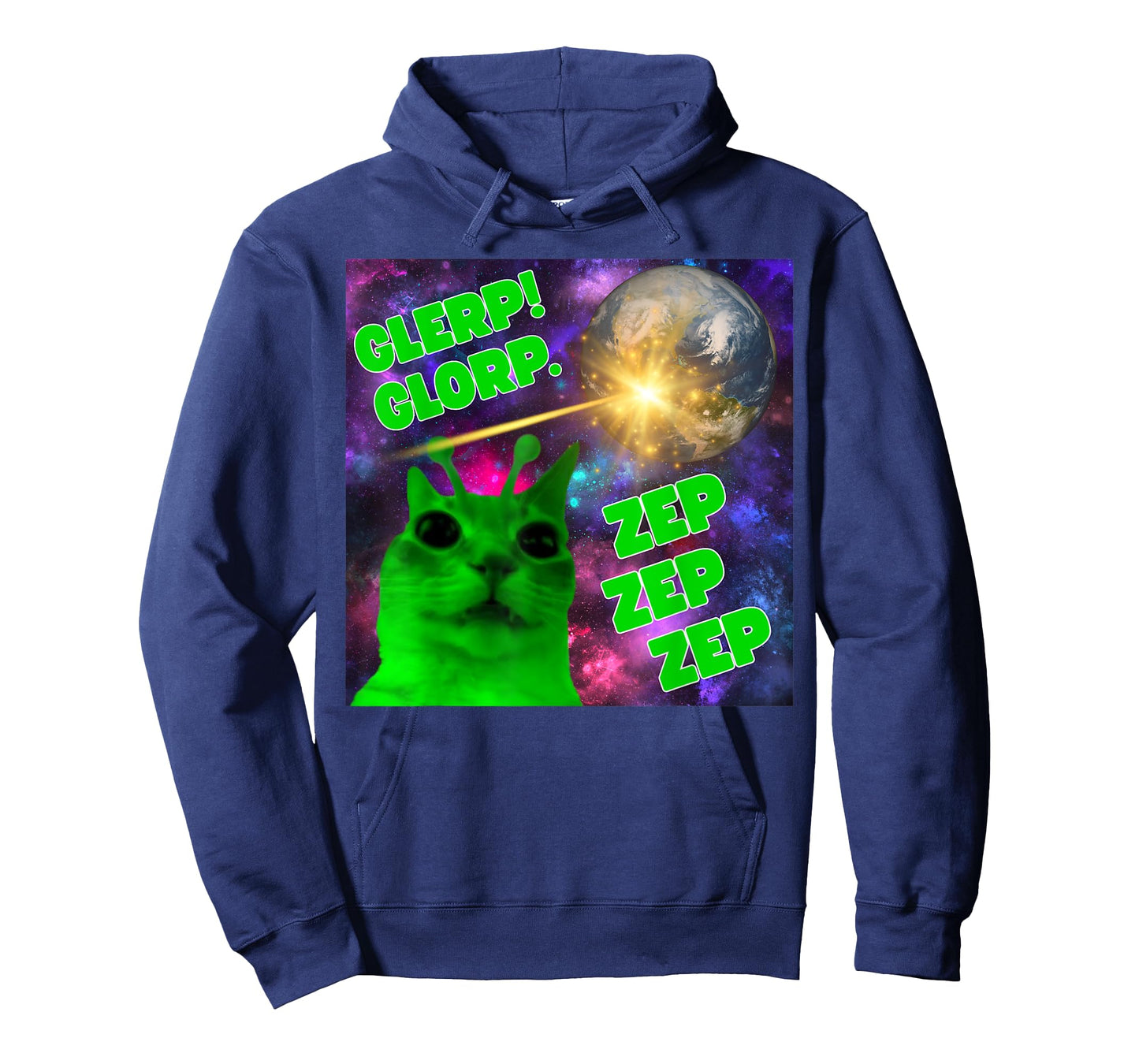 Glerp Glorp Zep Zep Cat Silly Alien Meme Cat Meme Brainrot T-Shirt for Men Women Kids