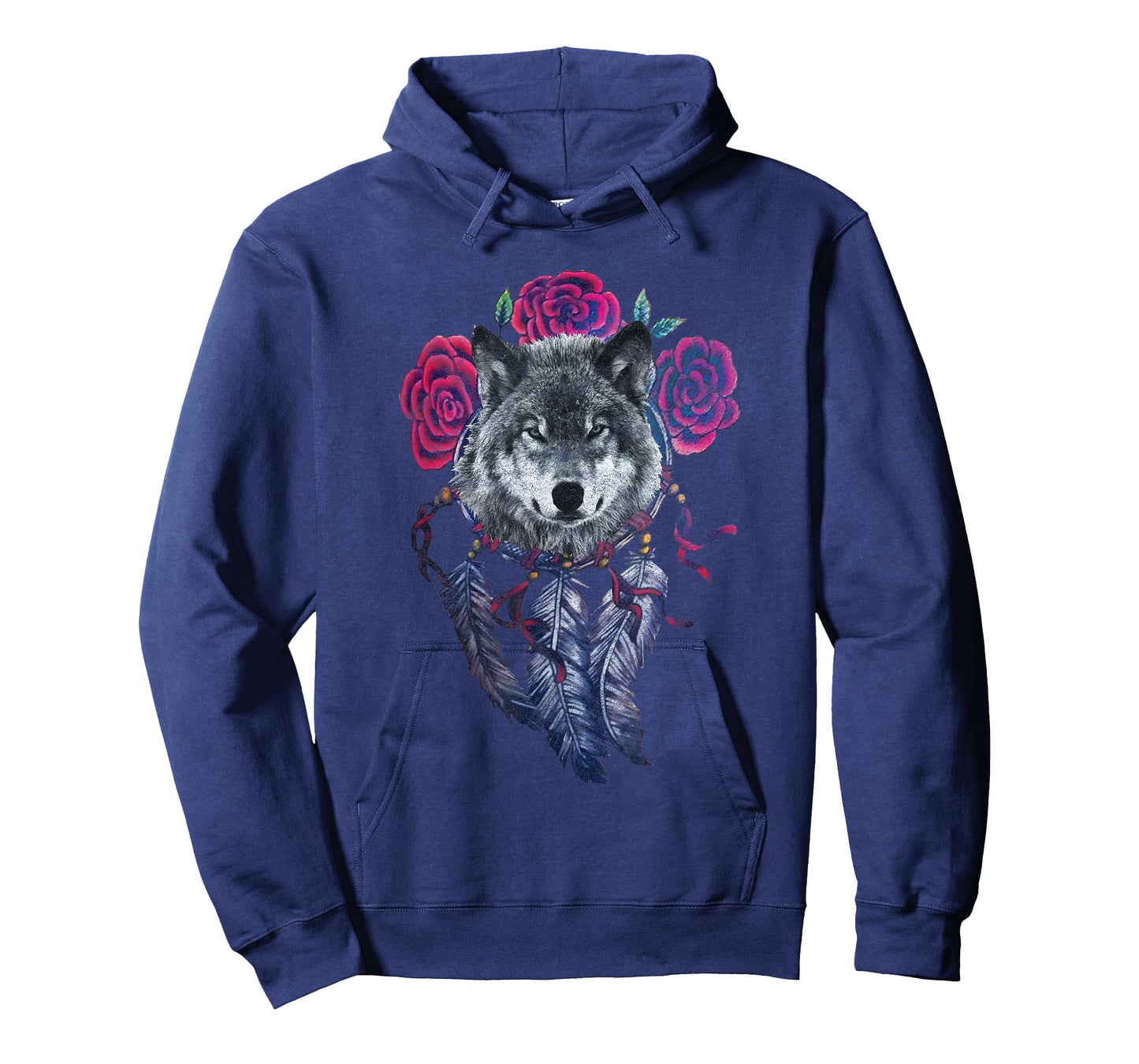 Wolf Dream Catcher Spiritual Feathers Wolf Lover T-Shirt