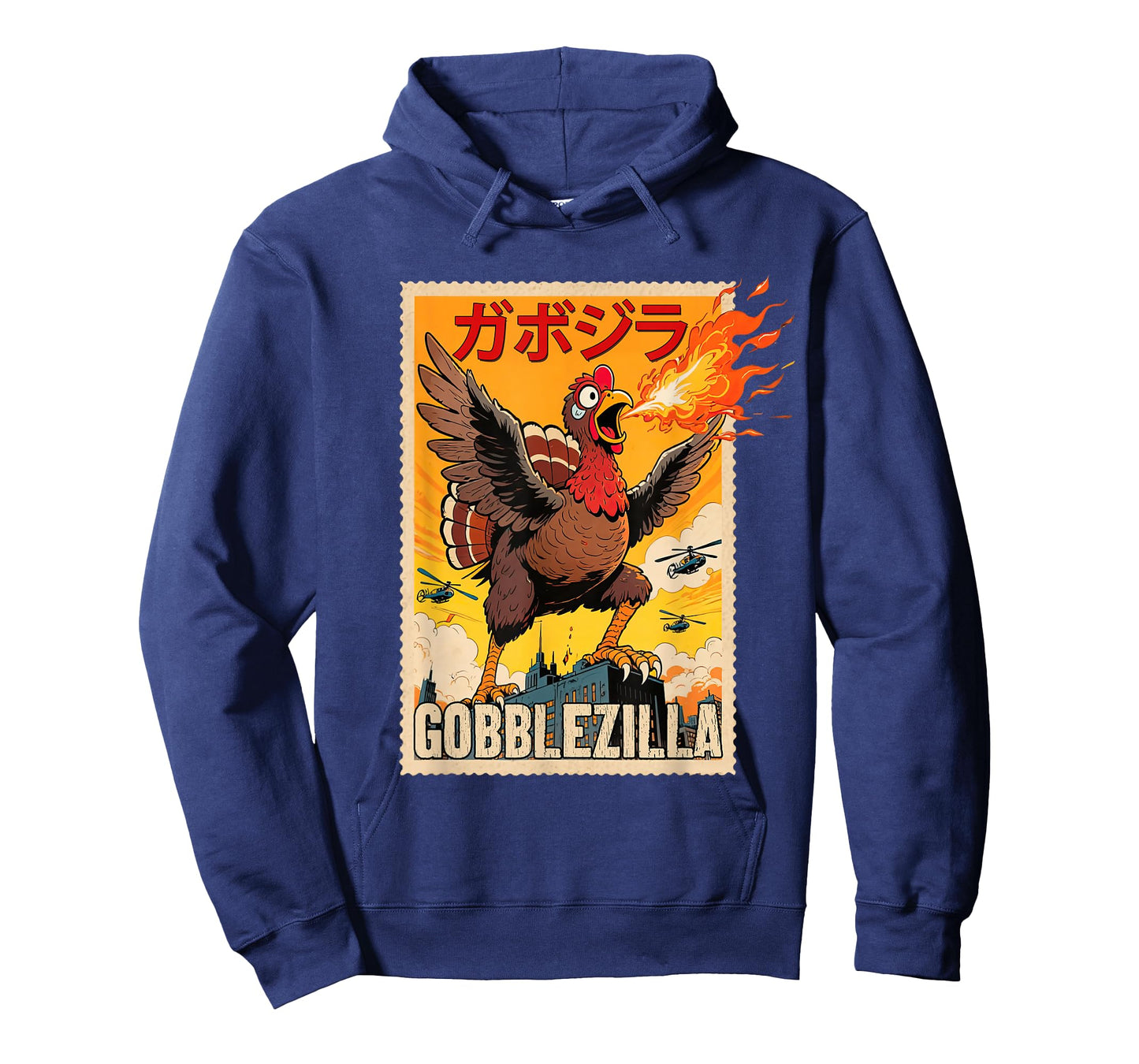 Gobblezilla Thanksgiving Turkey Gobble Japanese Anime Autumn T-Shirt