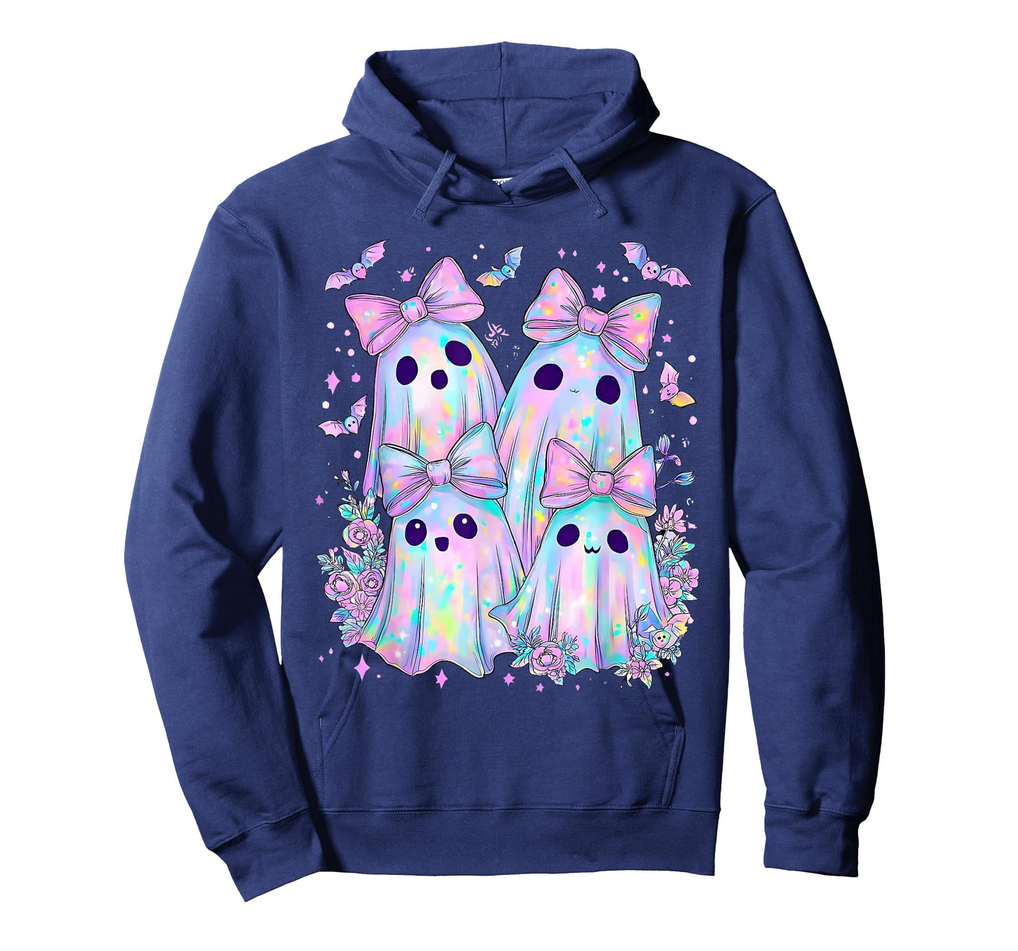 Halloween Funny Ghost Coquette Bow Spooky Season Wildflower T-Shirt