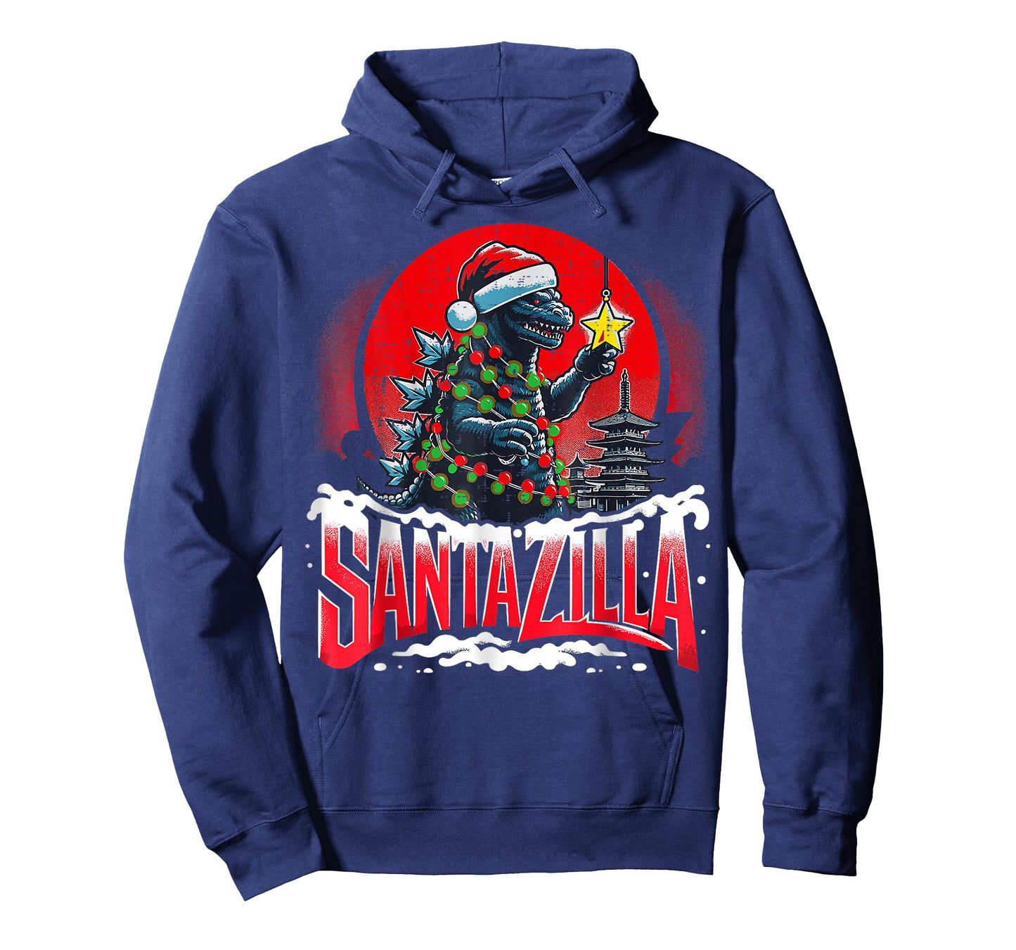 Kaiju Christmas Santazilla Japanese Monster Dinosaur Boys T-Shirt
