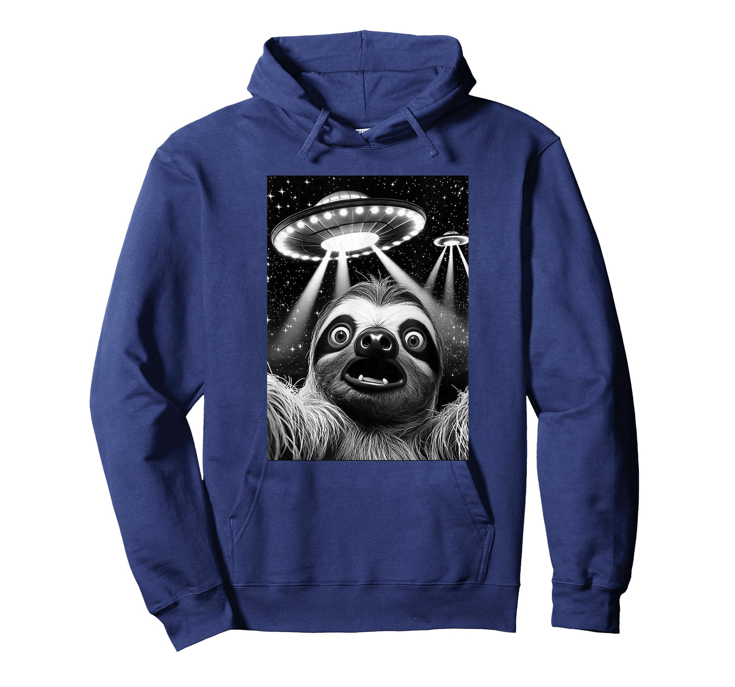 Sloth UFO | Funny Invasion Meme Retro Alien Sloth UFO Selfie T-Shirt