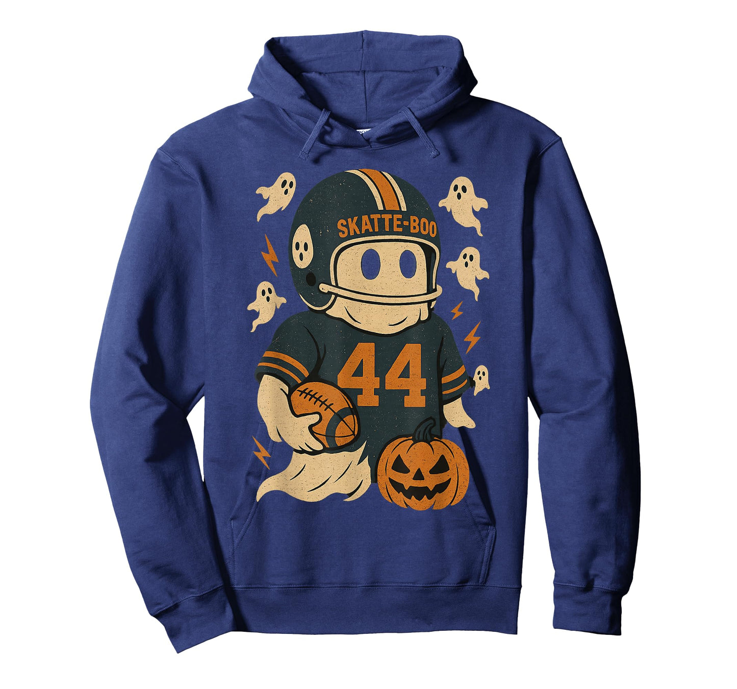 Vintage Skatte-Boo Ghost Football Lover Halloween T-Shirt