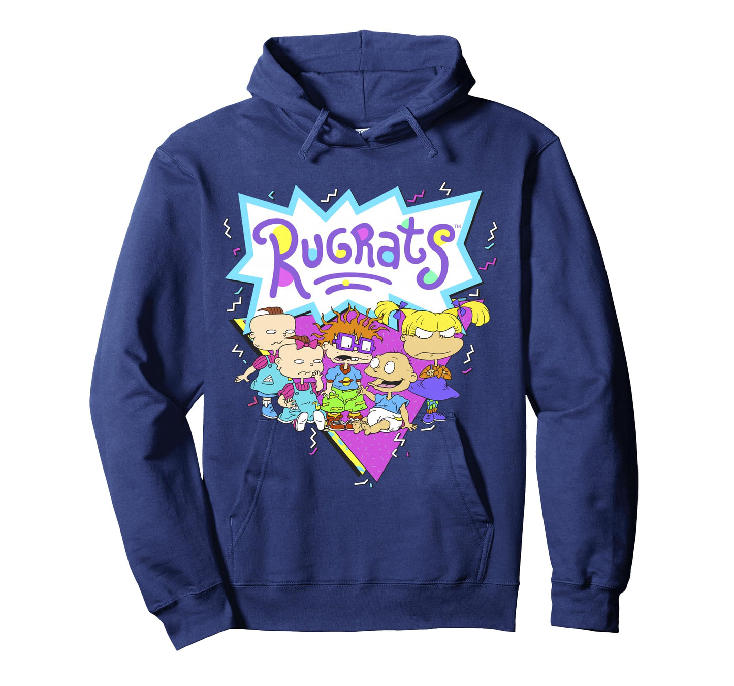 Rugrats Group Shot Retro Geometric Logo Long Sleeve T-Shirt