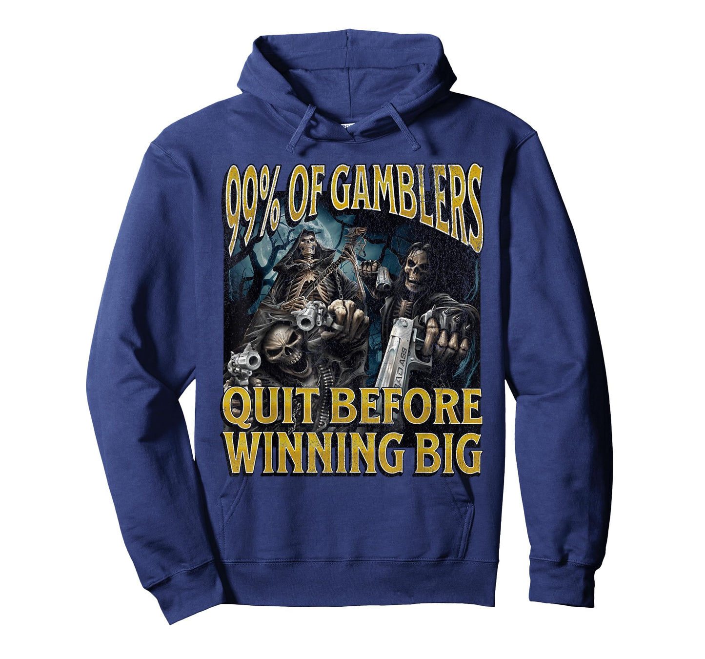 Gamblers Quit Funny Hard Skeleton Meme Bootleg T-Shirt