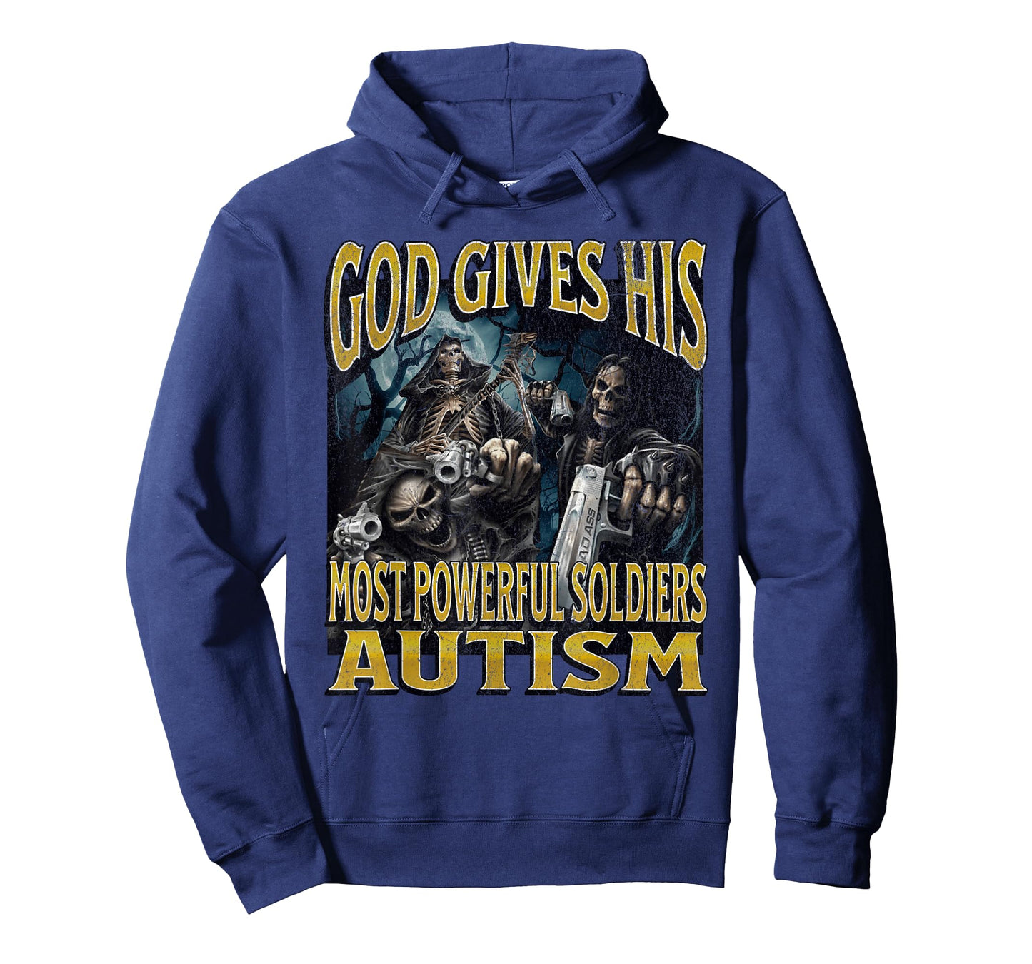 God Gives His Most Powerful Autism Funny Hard Skeleton Meme T-Shirt