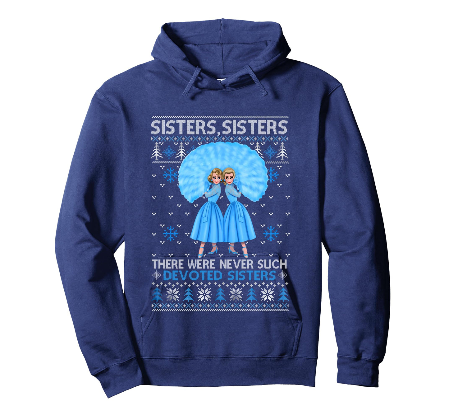 Sisters White Xmas Snow Christmas Movie 1954 Holiday Pajamas Long Sleeve T-Shirt