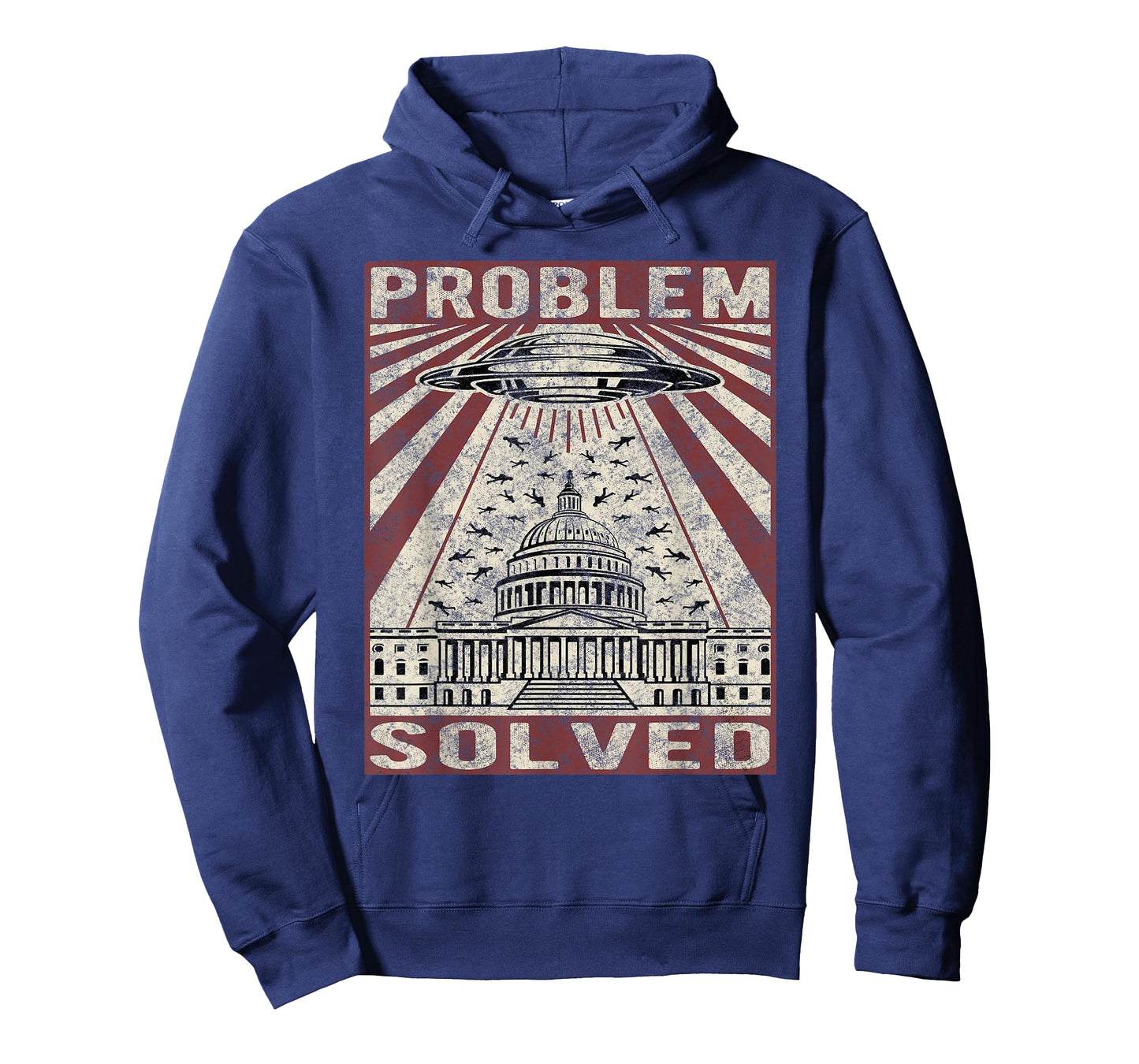 Funny UFO Problem Solved Political Humor Sarcastic T-Shirt
