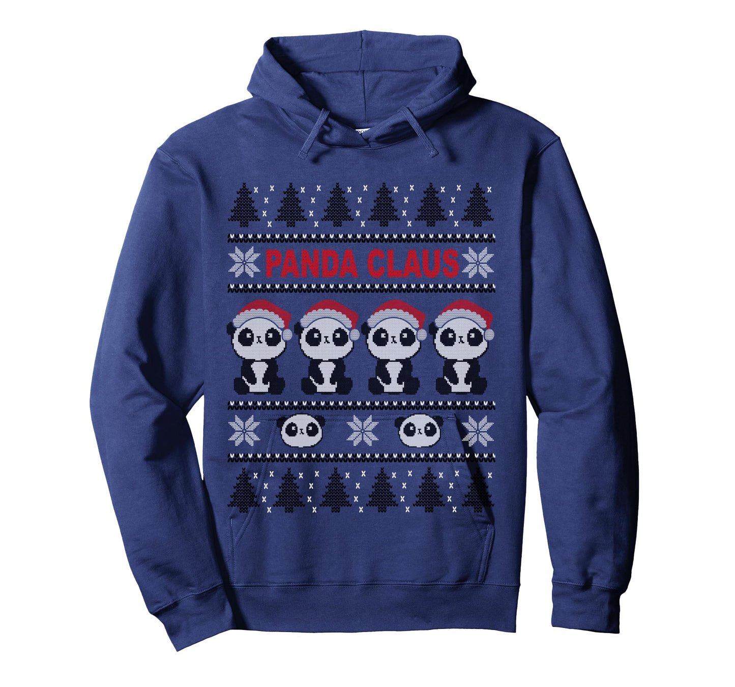 Panda in Santa Hat - Funny Ugly Christmas Panda Claus Long Sleeve T-Shirt