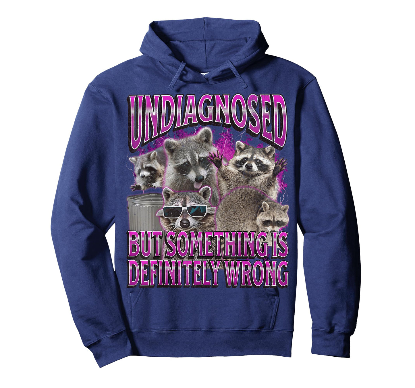 MildlyPerturbed Unisex-Adults Retro Funny Raccoon Meme T-Shirt, Black, Small, Short Sleeve