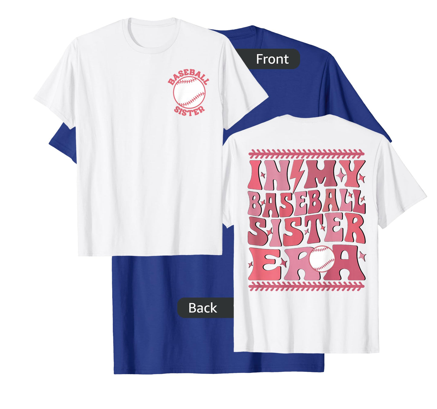 In My Baseball Sister Era Groovy Sister Baseball T-Shirt