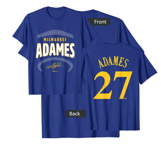 Willy Adames Milwaukee Baseball Name & Number (Front & Back) T-Shirt
