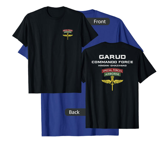 Garud Commando Indian Special Force Army BACKPRINT T-Shirt