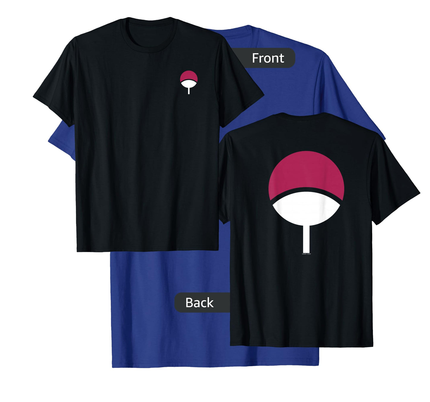 Naruto Shippuden Sasuke Uchiha Icon Front and Back Anime T-Shirt