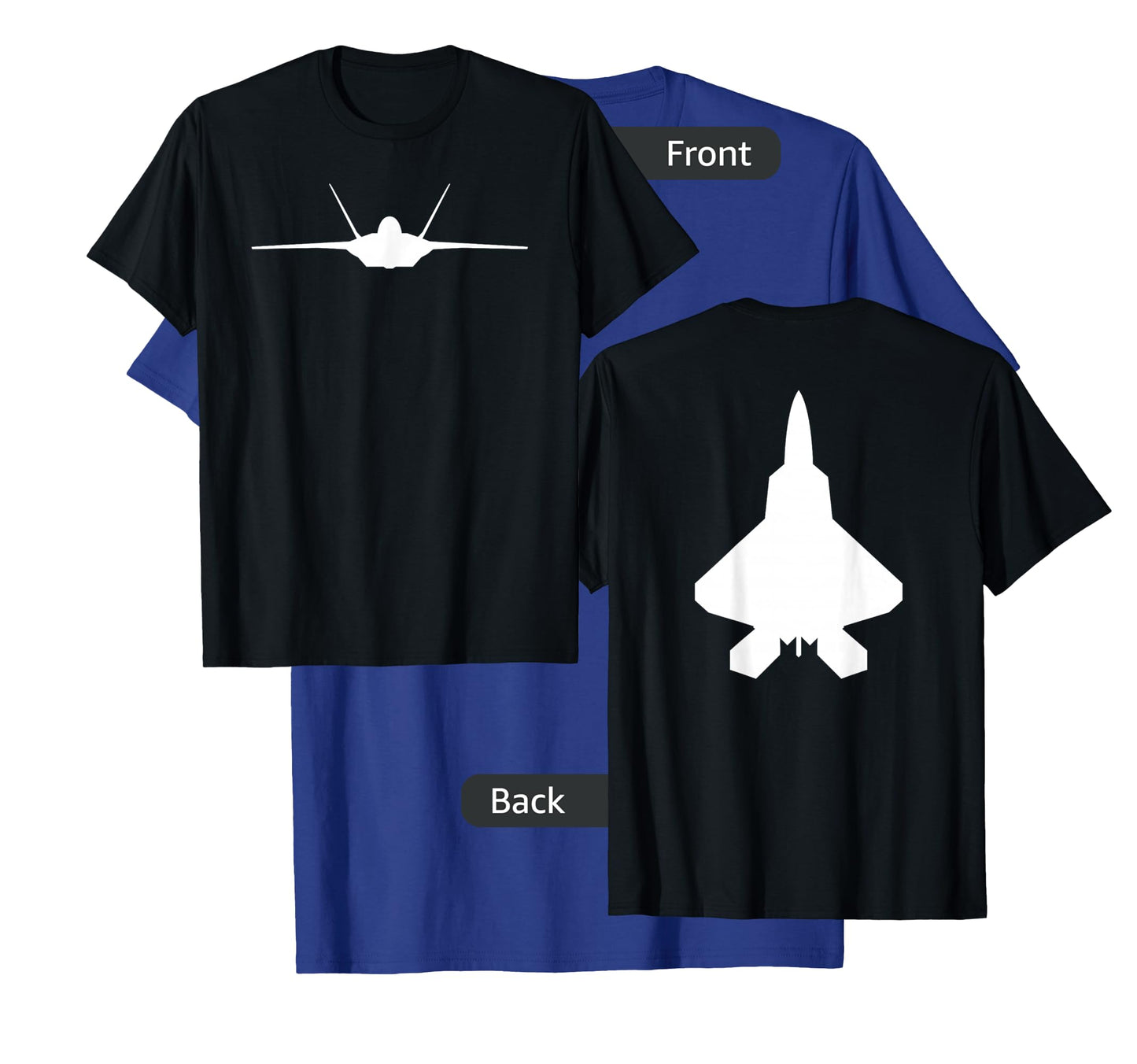 F 22 Raptor Fighter Jet Aircraft Silhouette T-Shirt