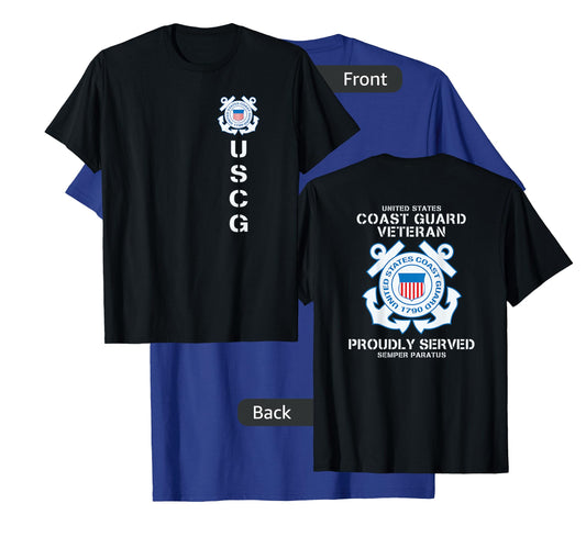 Coast Guard Veteran Proudly Served T-Shirt